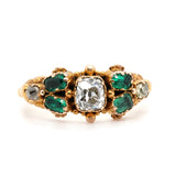 Georgian Emerald and Diamond Ring-Charlotte Sayers Antique Jewellery