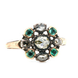 Georgian Emerald and Diamond Ring-Charlotte Sayers Antique Jewellery