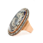 Georgian Enamel Diamond and Pearl Mourning Ring-Charlotte Sayers Antique Jewellery