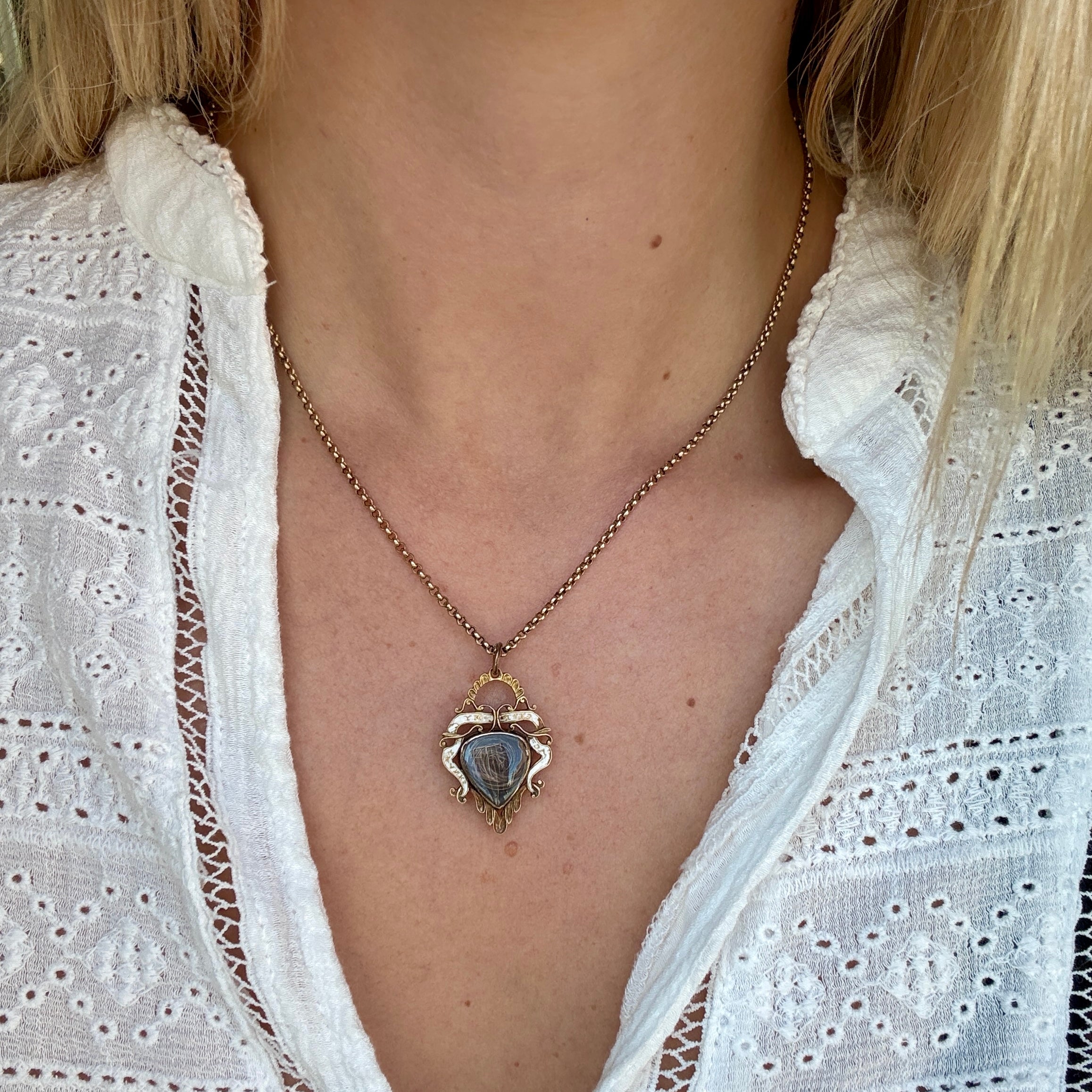 Georgian Enamel Locket-Charlotte Sayers Antique Jewellery