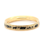 Georgian Enamel Mourning Band Ring - Richard Howse-Charlotte Sayers Antique Jewellery