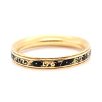 Georgian Enamel Mourning Band Ring - Richard Howse-Charlotte Sayers Antique Jewellery