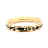 Georgian Enamel Mourning Band Ring - Richard Howse-Charlotte Sayers Antique Jewellery