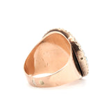 Georgian Enamel Pearl and Paste Ring-Charlotte Sayers Antique Jewellery