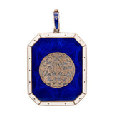 Georgian Enamel Pendant Locket-Charlotte Sayers Antique Jewellery