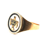 Georgian Enamel Urn Ring-Charlotte Sayers Antique Jewellery