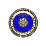 Georgian Enamel and Diamond Brooch-Charlotte Sayers Antique Jewellery