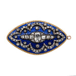 Georgian Enamel and Diamond Brooch / Pendant-Charlotte Sayers Antique Jewellery