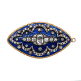 Georgian Enamel and Diamond Brooch / Pendant-Charlotte Sayers Antique Jewellery