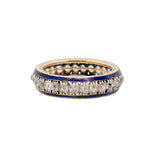 Georgian Enamel and Diamond Eternity Ring-Charlotte Sayers Antique Jewellery