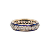 Georgian Enamel and Diamond Eternity Ring-Charlotte Sayers Antique Jewellery