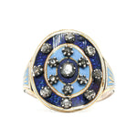 Georgian Enamel and Diamond Ring-Charlotte Sayers Antique Jewellery