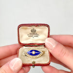 Georgian Enamel and Pearl Brooch-Charlotte Sayers Antique Jewellery