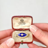 Georgian Enamel and Pearl Brooch-Charlotte Sayers Antique Jewellery