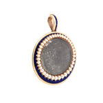 Georgian Enamel and Pearl Mourning Pendant-Charlotte Sayers Antique Jewellery