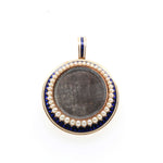 Georgian Enamel and Pearl Mourning Pendant-Charlotte Sayers Antique Jewellery