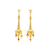 Georgian Fine Gold Drop Earrings-Charlotte Sayers Antique Jewellery