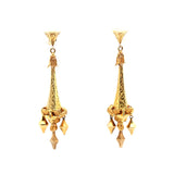 Georgian Fine Gold Drop Earrings-Charlotte Sayers Antique Jewellery