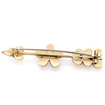 Georgian Flat Garnet Arrow Flower Brooch-Charlotte Sayers Antique Jewellery