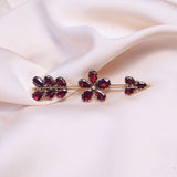 Georgian Flat Garnet Arrow Flower Brooch-Charlotte Sayers Antique Jewellery