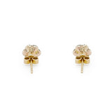 Georgian Flower Cluster Stud Earrings-Charlotte Sayers Antique Jewellery