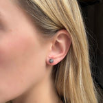Georgian Flower Cluster Stud Earrings-Charlotte Sayers Antique Jewellery