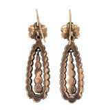 Georgian Foil Back Paste Earrings-Charlotte Sayers Antique Jewellery