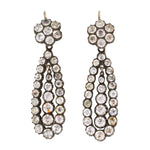 Georgian Foil Back Paste Earrings-Charlotte Sayers Antique Jewellery