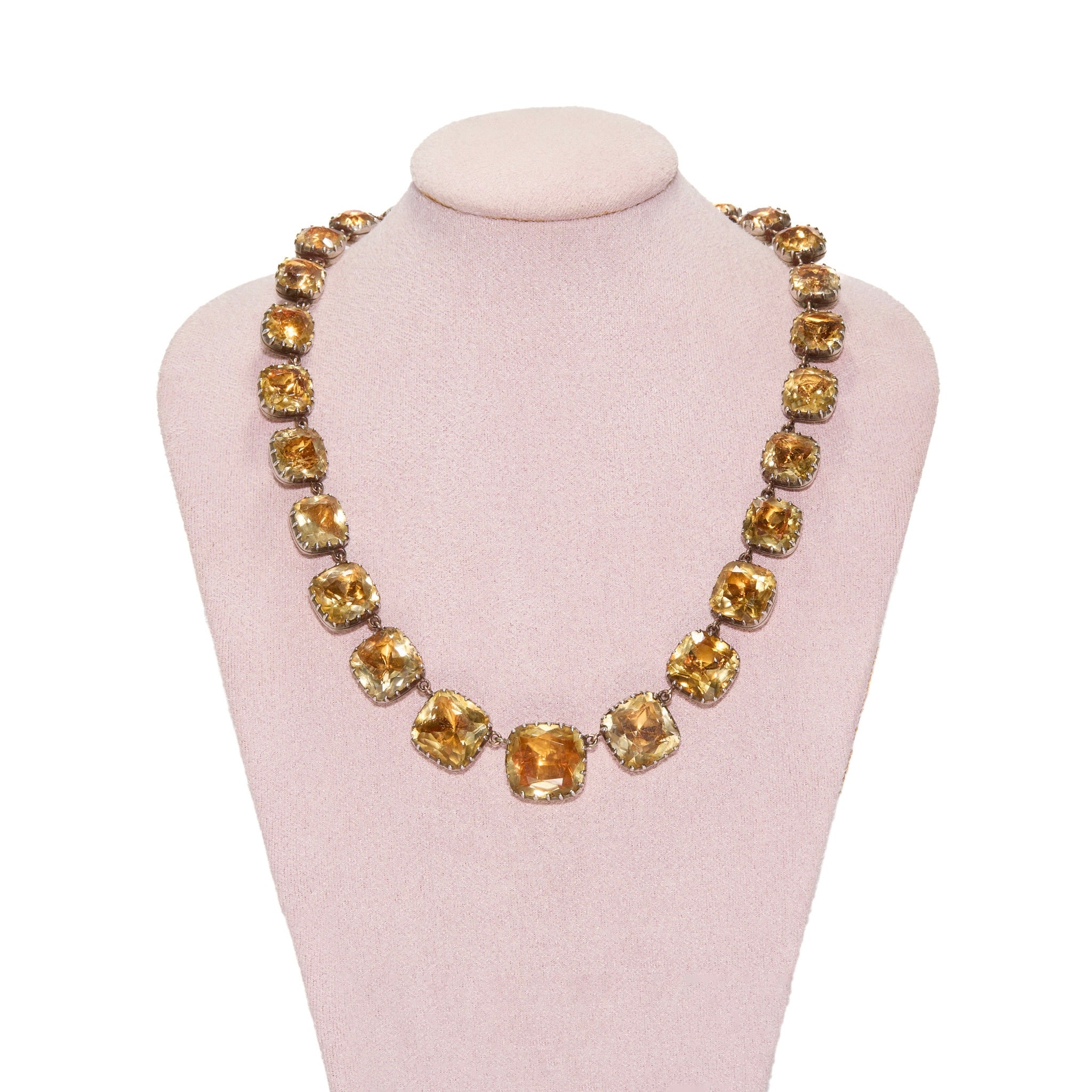 Georgian Foil Backed Citrine Rivière-Charlotte Sayers Antique Jewellery