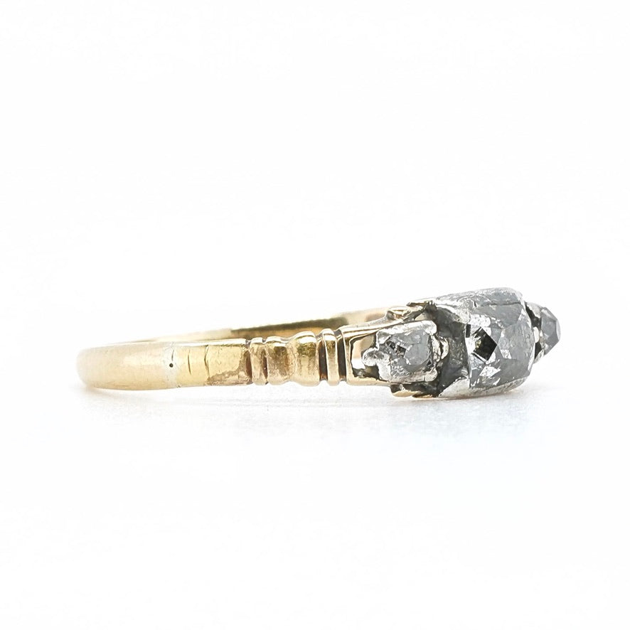 Georgian Foil Backed Diamond Ring-Charlotte Sayers Antique Jewellery