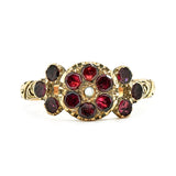 Georgian Garnet Cluster Ring-Charlotte Sayers Antique Jewellery