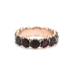 Georgian Garnet Eternity Ring-Charlotte Sayers Antique Jewellery