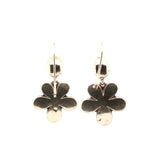 Georgian Garnet Flower Earrings-Charlotte Sayers Antique Jewellery