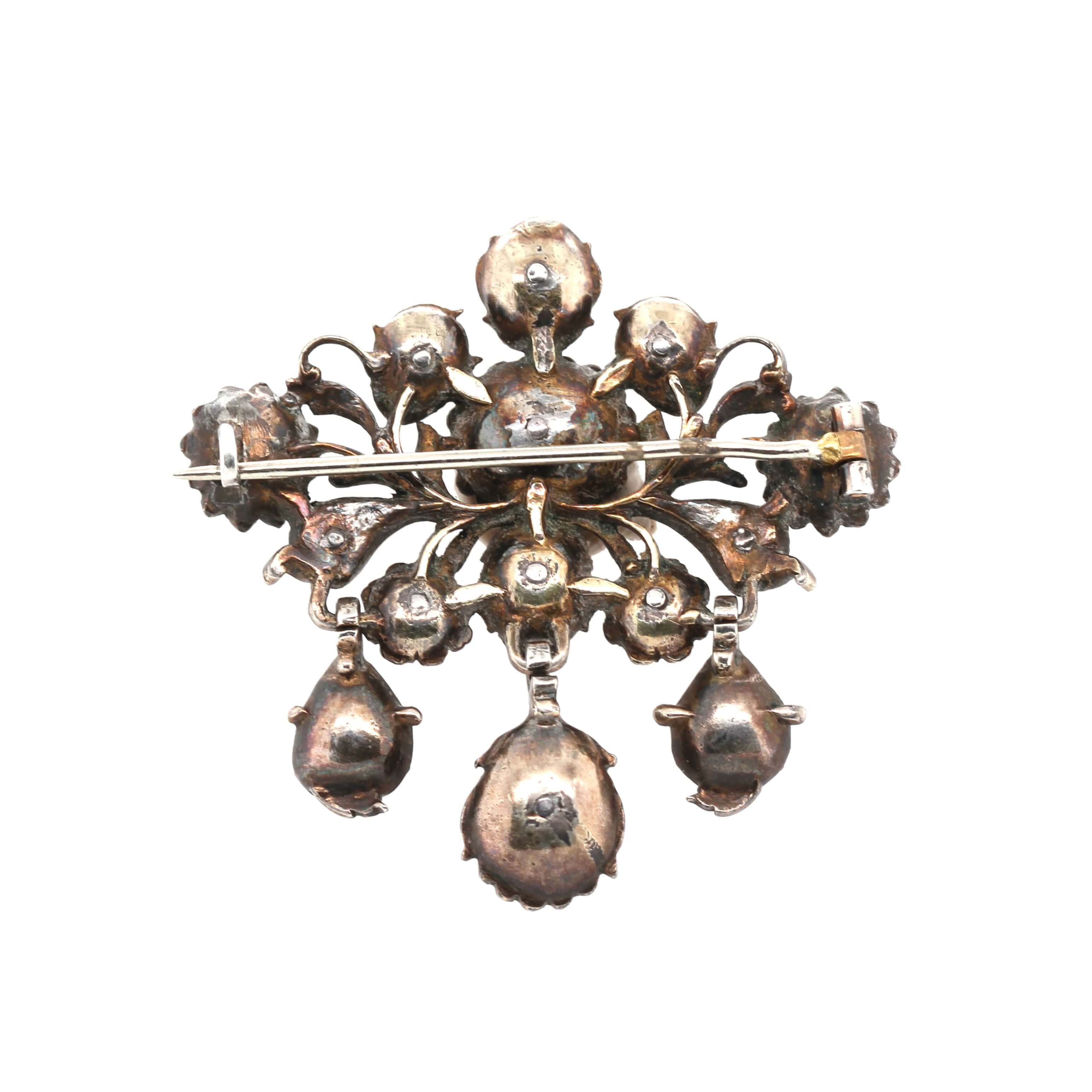 Georgian Garnet Girandole Brooch-Charlotte Sayers Antique Jewellery