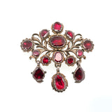 Georgian Garnet Girandole Brooch-Charlotte Sayers Antique Jewellery