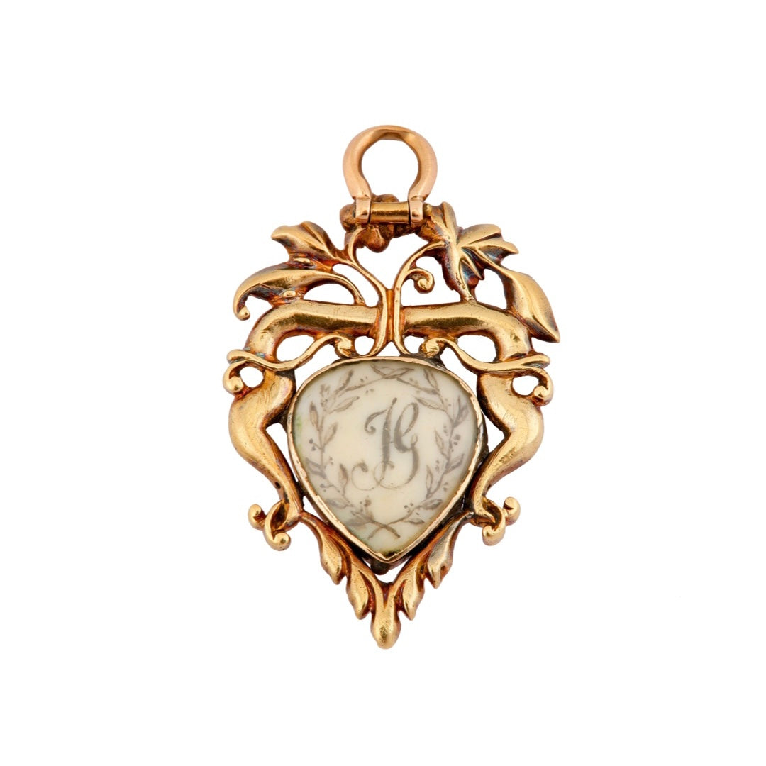 Georgian Garnet Locket Pendant-Charlotte Sayers Antique Jewellery