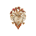 Georgian Garnet Locket Pendant-Charlotte Sayers Antique Jewellery