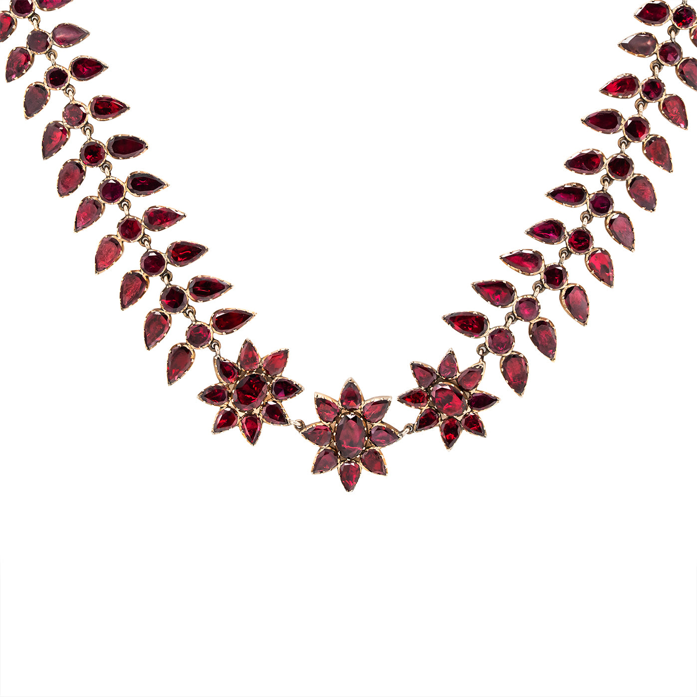 Georgian Garnet Necklace-Charlotte Sayers Antique Jewellery