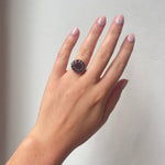Georgian Garnet and 18ct Gold Cluster Ring-Charlotte Sayers Antique Jewellery