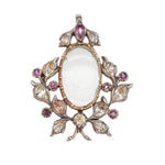 Georgian Garnet and Chrysolite Locket Pendant-Charlotte Sayers Antique Jewellery