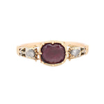 Georgian Garnet and Diamond Basket Ring-Charlotte Sayers Antique Jewellery