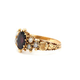 Georgian Garnet and Pearl Ring-Charlotte Sayers Antique Jewellery