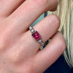 Georgian Garnet and Rose Diamond Ring-Charlotte Sayers Antique Jewellery