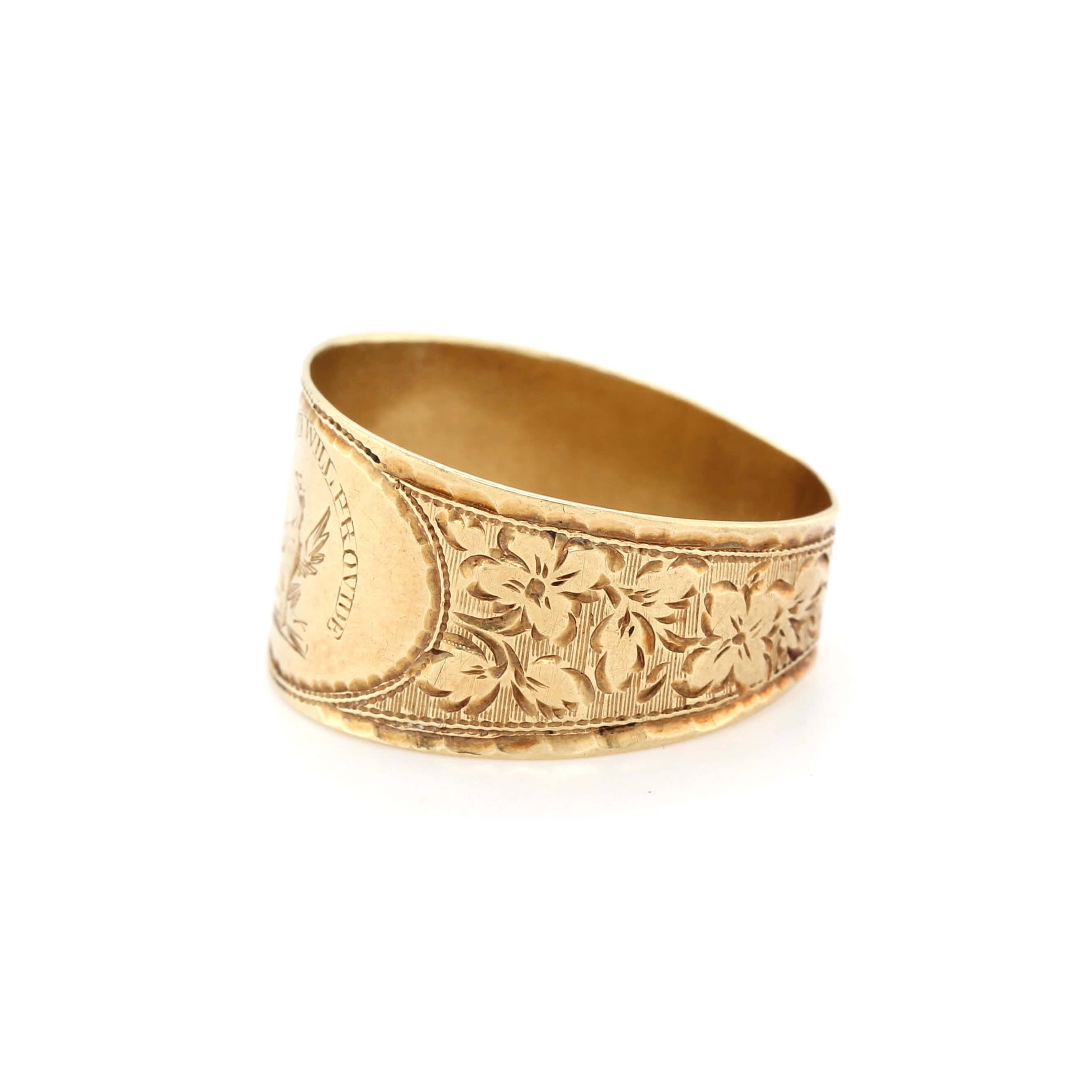 Georgian Gold Cigar Band Ring-Charlotte Sayers Antique Jewellery