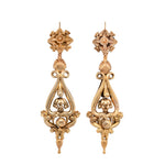 Georgian Gold Repoussé Snake Earrings-Charlotte Sayers Antique Jewellery