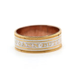 Georgian Gold and White Enamel Memorial Band Ring "Ann Butler"-Charlotte Sayers Antique Jewellery