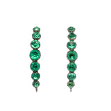 Georgian Green Paste Poissarde Earrings-Charlotte Sayers Antique Jewellery