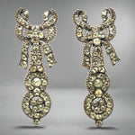 Georgian Iberian Chrysoberyl Earrings-Charlotte Sayers Antique Jewellery