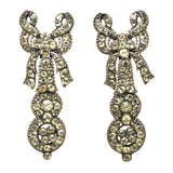 Georgian Iberian Chrysoberyl Earrings-Charlotte Sayers Antique Jewellery