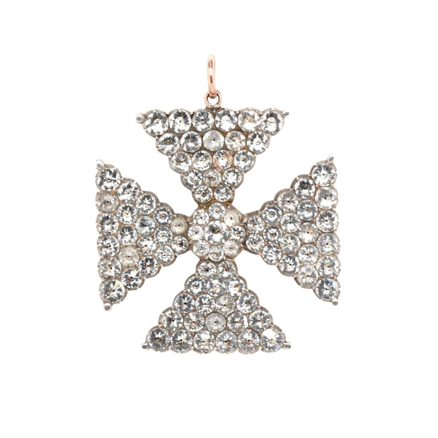 Georgian Maltese Cross Pendant-Charlotte Sayers Antique Jewellery